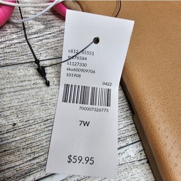 NWT Lane Bryant Slip-On Rainbow Sandals, Size 7W - Picture 2 of 5